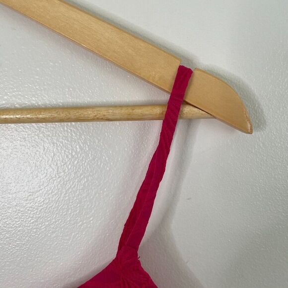 Andie The Molokai Swim Bikini Top Womens L Pink Lava Floral Stretch Swimwear - Picture 7 of 11